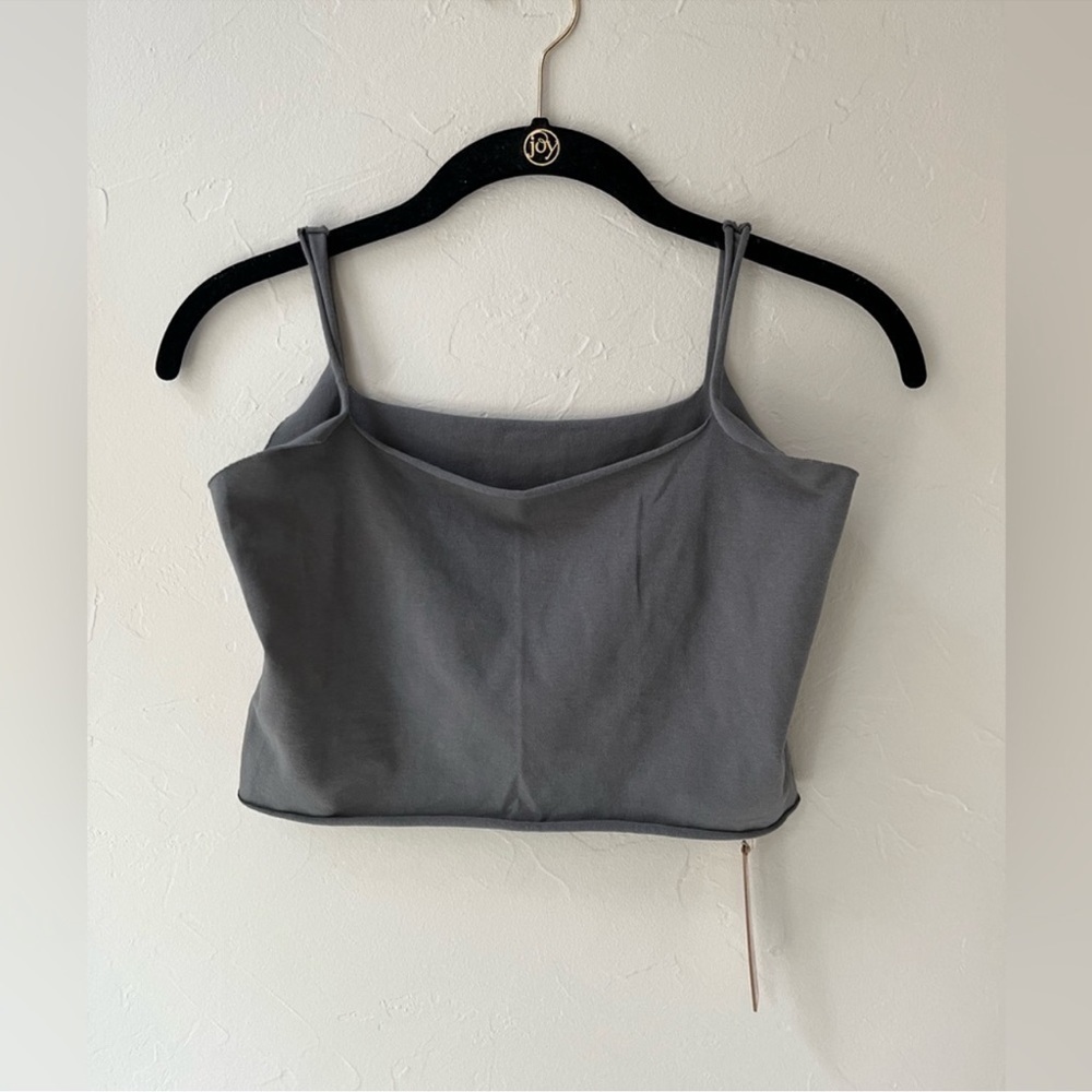 NWT RARE SKIMS (G1) RAW EDGE CAMI TANK TOP IN GUNMETAL - Picture 2 of 6